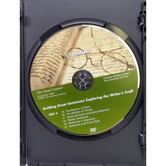 The Great Courses - BUILDING GREAT SENTENCES - 4 DVD & Book Set - Pre Owned - Picture 7 of 8